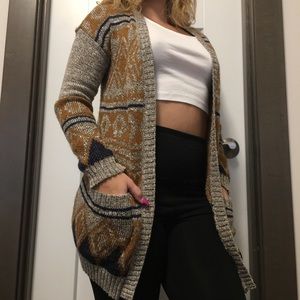 Cozy patterned cardigan